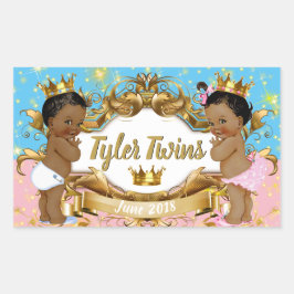 アフリカンプリンス/プリンセス王室のカラーブロックシール 長方形シール