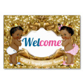 アフリカンプリンス/プリンセス金ゴールドグリッターブルー|金ゴールド テーブルナンバー (正面)