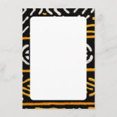 アフリカンプリントのメニューカード メニュー (正面)