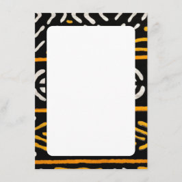 アフリカンプリントのメニューカード メニュー