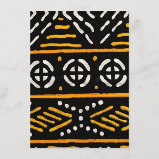 アフリカンプリントのメニューカード メニュー (裏面)