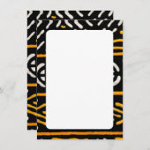 アフリカンプリントのメニューカード メニュー (正面/裏面)