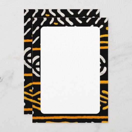 アフリカンプリントのメニューカード メニュー (正面/裏面)