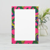 アフリカンプリントの招待状とお知らせ 招待状 (スタンド正面)