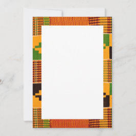 アフリカンプリントの招待状とお知らせ 招待状