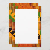 アフリカンプリントの招待状とお知らせ 招待状 (正面/裏面)