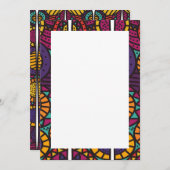 アフリカンプリントの招待状とお知らせ 招待状 (正面/裏面)