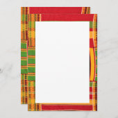 アフリカンプリントの招待状とお知らせ 招待状 (正面/裏面)