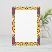 アフリカンプリントの招待状とお知らせ 招待状 (スタンド正面)