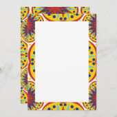 アフリカンプリントの招待状とお知らせ 招待状 (正面/裏面)