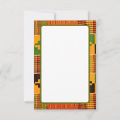 アフリカンプリントの招待状とお知らせ 招待状 (正面)