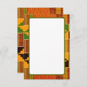 アフリカンプリントの招待状とお知らせ 招待状 (正面/裏面)