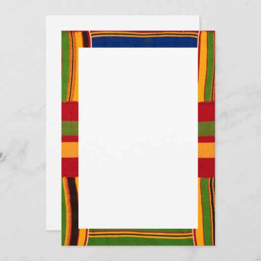 アフリカンプリントの招待状とお知らせ 招待状 (正面/裏面)
