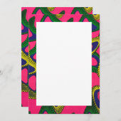 アフリカンプリントの招待状と案内状 招待状 (正面/裏面)