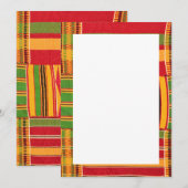 アフリカンプリントの招待状と案内状 招待状 (正面/裏面)