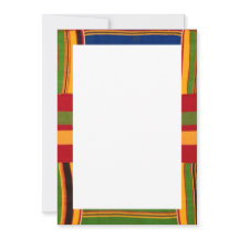 アフリカンプリントの招待状と案内状