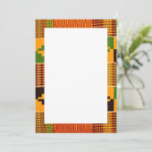 アフリカンプリントの招待状と案内 招待状 (スタンド正面)