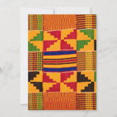 アフリカンプリントの招待状と案内 招待状 (裏面)