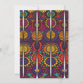 アフリカンプリントの招待状 & アナウンスメント 招待状 (裏面)