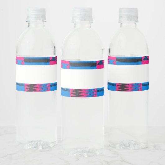 アフリカンプリントウォーターボトルラベル ペットボトルラベル (ボトル)