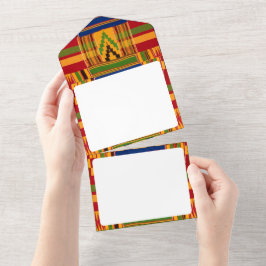 アフリカンプリントオールインワン招待状 オールインワン招待状