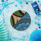 アフリカンプリントペーパーパーティープレート ペーパープレート (パーティー)