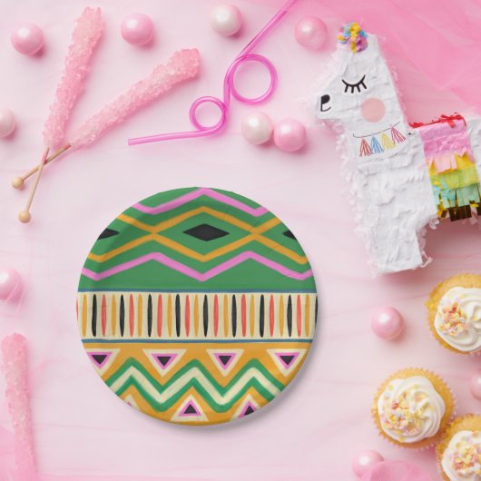 アフリカンプリントペーパーパーティープレート ペーパープレート (パーティー)