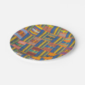 アフリカンプリントペーパー パーティプレート ペーパープレート (アングル)