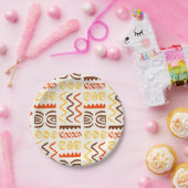 アフリカンプリントペーパー パーティプレート ペーパープレート (パーティー)