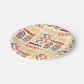 アフリカンプリントペーパー パーティプレート ペーパープレート (アングル)