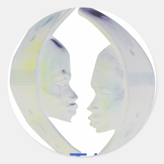 アフリカンプリント ハクナマタタ デザイン ラウンドシール (正面)