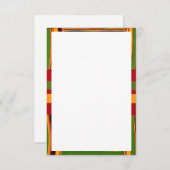 アフリカンプリント フラット サンクスカード サンキューカード (正面/裏面)