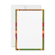 アフリカンプリント フラット サンクス カード