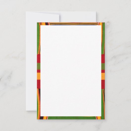 アフリカンプリント フラット サンクス カード (正面)