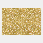 アフリカンプリン王室のスブルー&金ゴールドグリッター ラッピングペーパーシート (正面2)