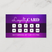 アフリカンヘアブライド美しいサロン爪、 ネイルメイクアップ ロイヤリティカード (裏面)