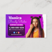 アフリカンヘアブライド美しいサロン爪、 ネイルメイクアップ ロイヤリティカード (正面)