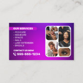 アフリカンヘアブレイズ ビューティーサロン ネイル メイク 名刺 (裏面)