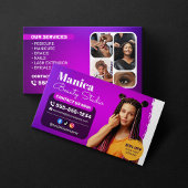 アフリカンヘアブレイズ ビューティーサロン ネイル メイク 名刺