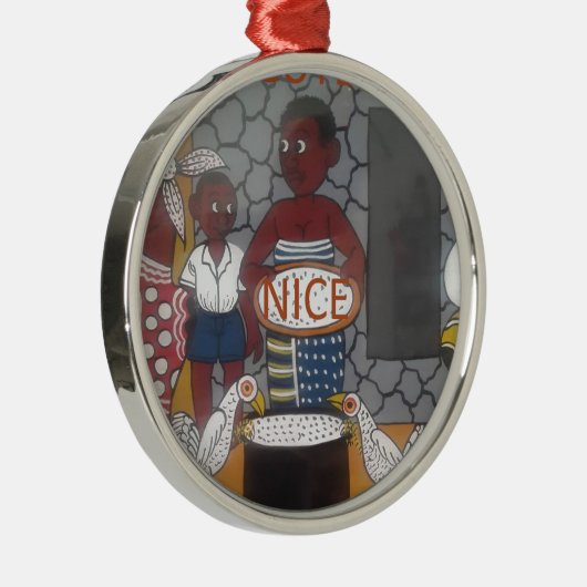 アフリカンホ伝統的メステッドライフスタイル メタルオーナメント (右)