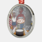 アフリカンホ伝統的メステッドライフスタイル メタルオーナメント (左)