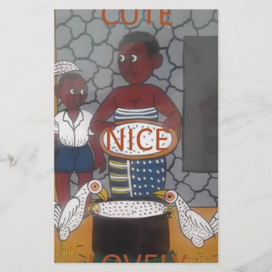 アフリカンホ伝統的メステッドライフスタイル 便箋 (正面)