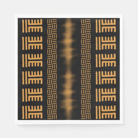 アフリカンボゴランスタイルアフロセントリックナプキンス スタンダードランチョンナプキン (正面)
