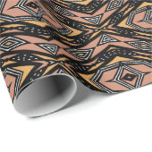 アフリカンボゴランマッドクロスプリントラッピング紙 ラッピングペーパー (ロールコーナー)
