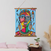 アフリカンマスク結腸 吊り下げ型タペストリー (寝室)