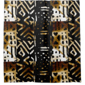 アフリカンマッドクロスプリント シャワーカーテン (正面)