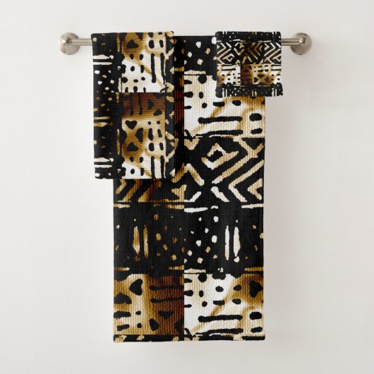 アフリカンマッドクロスプリント バスタオルセット (インサイチュ)