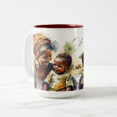 アフリカンママ&ベビーマグ ツートーンマグカップ (正面左)