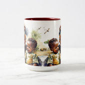 アフリカンママ&ベビーマグ ツートーンマグカップ (中央)