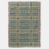 アフリカンマリパターンブランケットVI スローブランケット (正面縦)